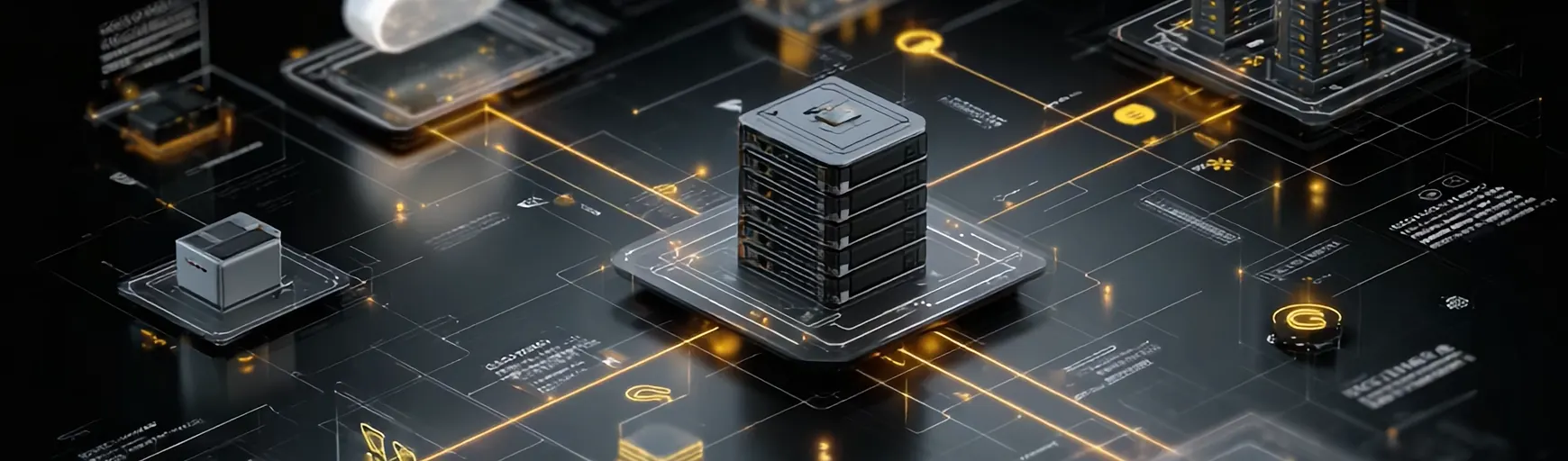 Aimate AI visibility data platform connected by illuminated evidence paths